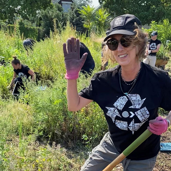 AZEK volunteers assist with gardening